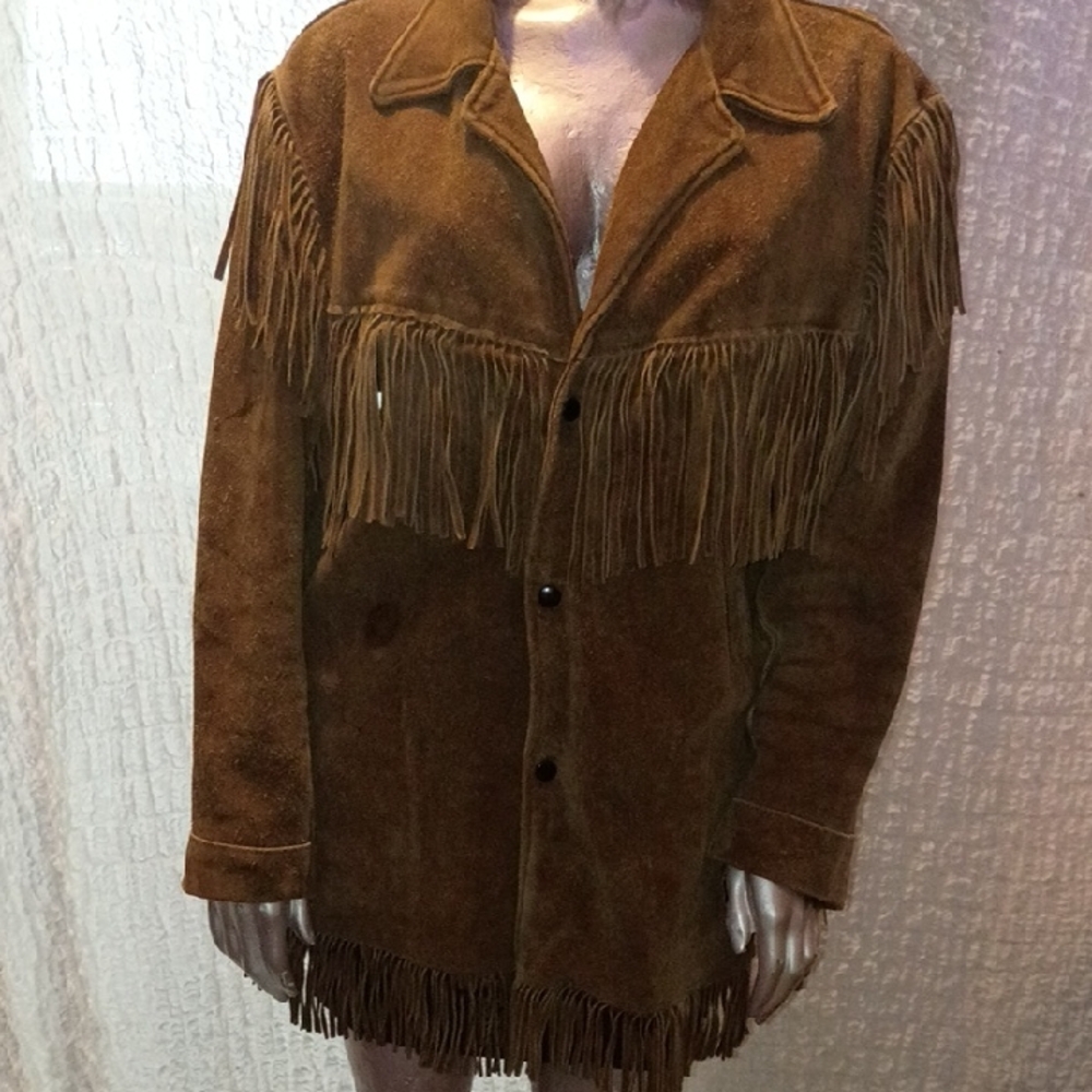 Brown Suede Fringe Jacket